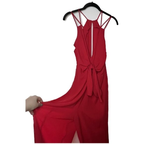 ASOS Red Tie Front Jumpsuit Size 6 - NWT! - Picture 1 of 10